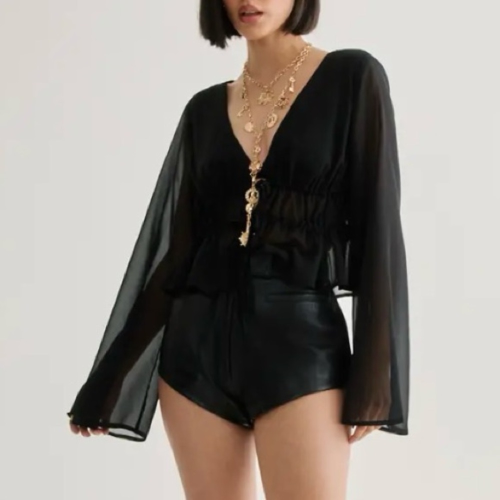 Nasty Gal Sheer Blouse